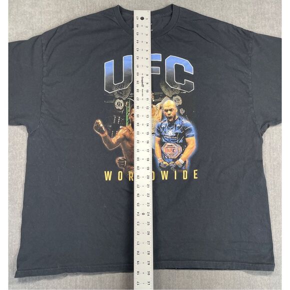 UFC T Shirt Men 3XL Black MMA Fighter Adesanya McGregor Usman Champion Tee - Picture 5 of 7